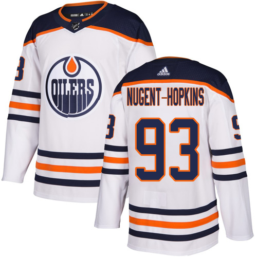 Adidas Oilers #93 Ryan Nugent-Hopkins White Road Authentic Stitched Youth NHL Jersey Adidas Oilers #93 Ryan Nugent-Hopkins White Road Authentic Stitched Youth NHL Jersey