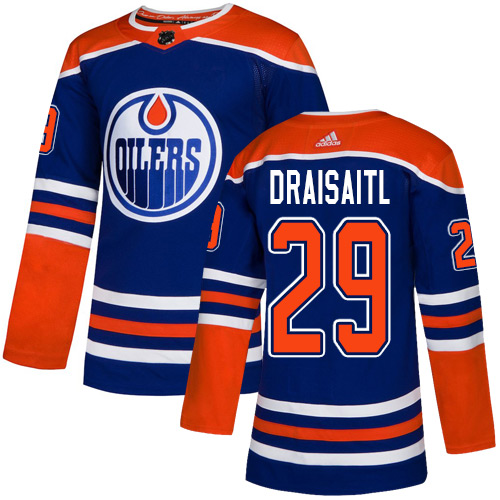 Adidas Oilers #29 Leon Draisaitl Royal Alternate Authentic Stitched Youth NHL Jersey