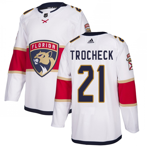 Adidas Panthers #21 Vincent Trocheck White Road Authentic Stitched Youth NHL Jersey