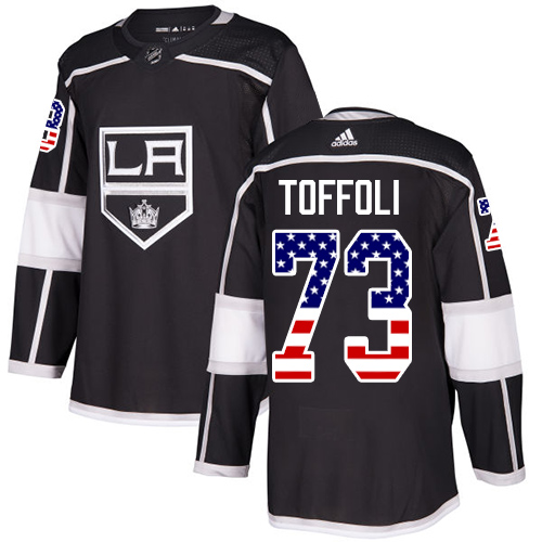Adidas Kings #73 Tyler Toffoli Black Home Authentic USA Flag Stitched Youth NHL Jersey Adidas Kings #73 Tyler Toffoli Black Home Authentic USA Flag Stitched Youth NHL Jersey