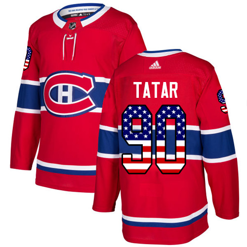 Adidas Canadiens #90 Tomas Tatar Red Home Authentic USA Flag Stitched Youth NHL Jersey Adidas Canadiens #90 Tomas Tatar Red Home Authentic USA Flag Stitched Youth NHL Jersey