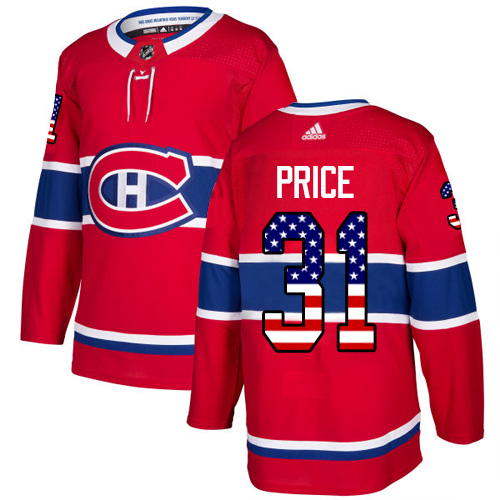 Adidas Canadiens #31 Carey Price Red Home Authentic USA Flag Stitched Youth NHL Jersey Adidas Canadiens #31 Carey Price Red Home Authentic USA Flag Stitched Youth NHL Jersey