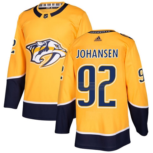 Adidas Predators #92 Ryan Johansen Yellow Home Authentic Stitched Youth NHL Jersey