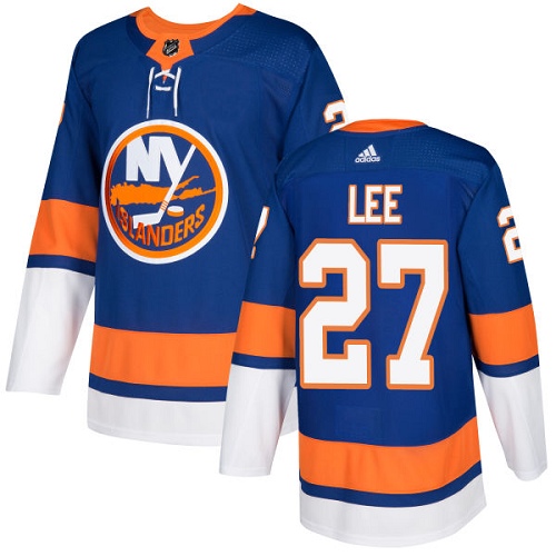 Adidas Islanders #27 Anders Lee Royal Blue Home Authentic Stitched Youth NHL Jersey