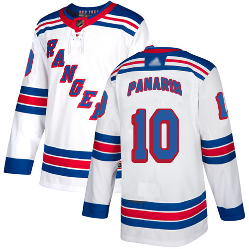 Adidas Rangers #10 Artemi Panarin White Road Authentic Stitched Youth NHL Jersey