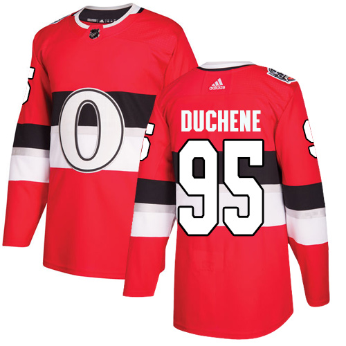 Adidas Senators #95 Matt Duchene Red Authentic 2017 100 Classic Stitched Youth NHL Jersey