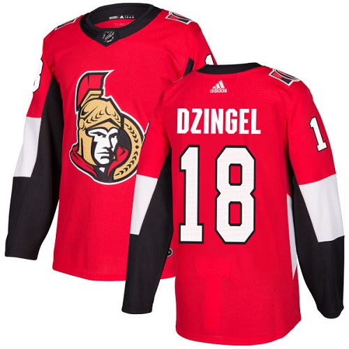 Adidas Senators #18 Ryan Dzingel Red Home Authentic Stitched Youth NHL Jersey