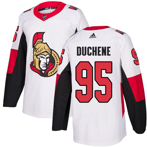 Adidas Senators #95 Matt Duchene White Road Authentic Stitched Youth NHL Jersey