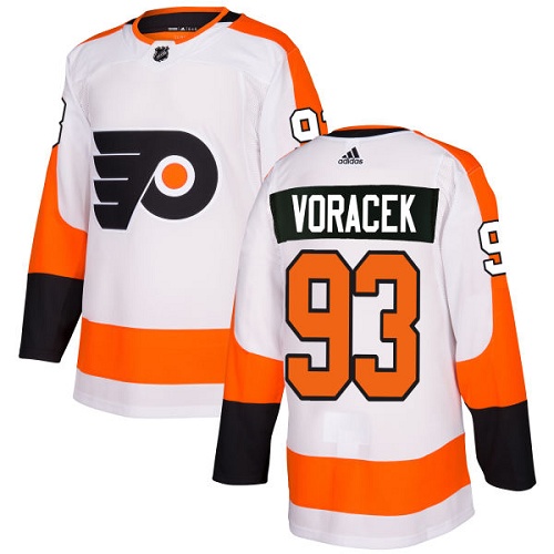Adidas Flyers #93 Jakub Voracek White Road Authentic Stitched Youth NHL Jersey