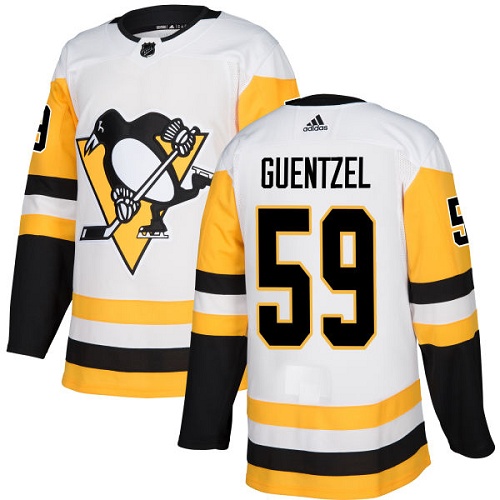 Adidas Penguins #59 Jake Guentzel White Road Authentic Stitched Youth NHL Jersey Adidas Penguins #59 Jake Guentzel White Road Authentic Stitched Youth NHL Jersey