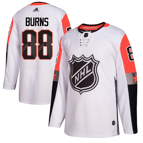 Adidas Sharks #88 Brent Burns White 2018 All-Star Pacific Division Authentic Stitched Youth NHL Jersey