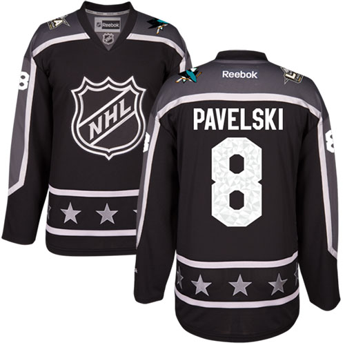 Sharks #8 Joe Pavelski Black 2017 All-Star Pacific Division Stitched Youth NHL Jersey