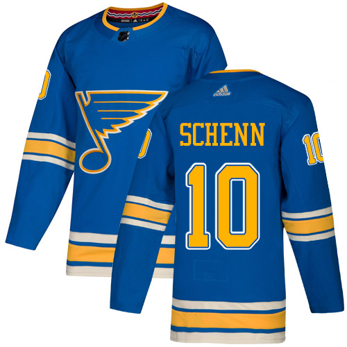 Adidas Blues #10 Brayden Schenn Blue Alternate Authentic Stitched Youth NHL Jersey