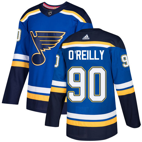 Adidas Blues #90 Ryan O'Reilly Blue Home Authentic Stitched Youth NHL Jersey