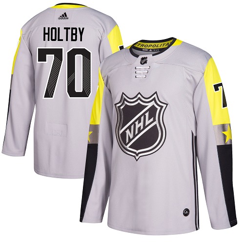 Adidas Capitals #70 Braden Holtby Gray 2018 All-Star Metro Division Authentic Stitched Youth NHL Jersey