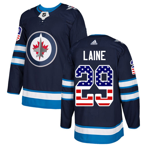 Adidas Jets #29 Patrik Laine Navy Blue Home Authentic USA Flag Stitched Youth NHL Jersey Adidas Jets #29 Patrik Laine Navy Blue Home Authentic USA Flag Stitched Youth NHL Jersey