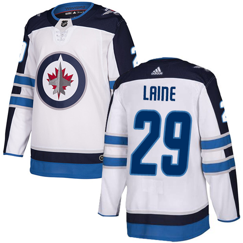 Adidas Jets #29 Patrik Laine White Road Authentic Stitched Youth NHL Jersey