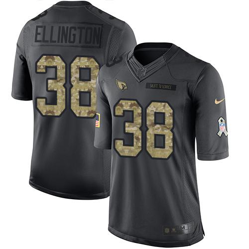 Nike Cardinals #38 Andre Ellington Black Youth Stitched NFL Limited 2016 Salute to Service Jersey Nike Cardinals #38 Andre Ellington Black Youth Stitched NFL Limited 2016 Salute to Service Jersey