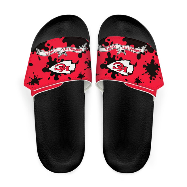 Men's Kansas City Chiefs Beach Adjustable Slides Non-Slip Slippers/Sandals/Shoes 002