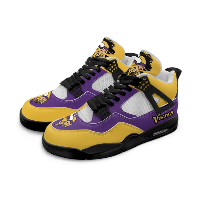 Women's Minnesota Vikings Running weapon Air Jordan 4 Shoes 0001