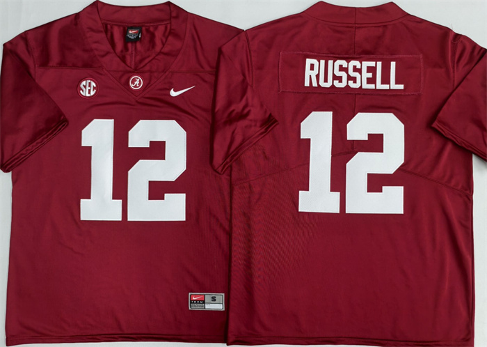 Men's Alabama Crimson Tide #12 Keelon Russell Red 2026 Stitched Football Jersey