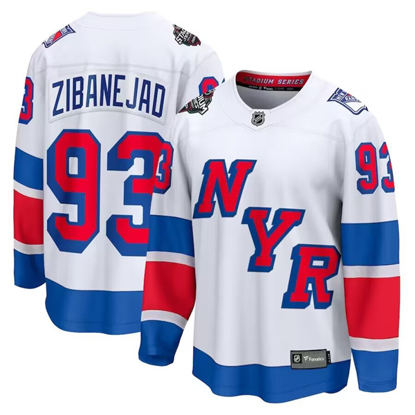 Men's New York Rangers #93 Mika Zibanejad White 2024 Stadium Series Breakaway Stitched Jersey Men's New York Rangers #93 Mika Zibanejad White 2024 Stadium Series Breakaway Stitched Jersey