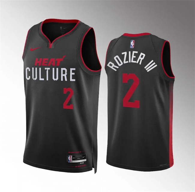 Men's Miami Heat #2 Terry Rozier III Black 2023/24 City Edition Stitched Basketball Jersey Men's Miami Heat #2 Terry Rozier III Black 2023/24 City Edition Stitched Basketball Jersey