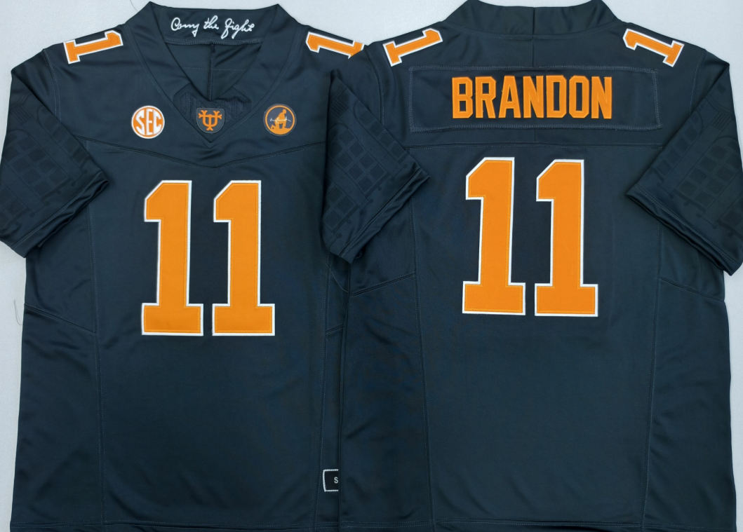 Men's Tennessee Volunteers #11 Faizon Brandon Black 2026 F.U.S.E. Stitched Jersey