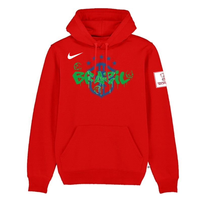 Men's Brazil FIFA World Cup Soccer Hoodie Red
