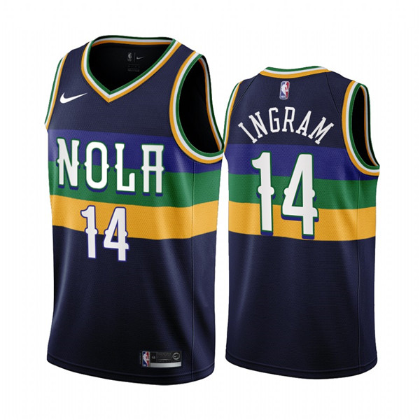 Men's New Orleans Pelicans #14 Brandon Ingram 2022/23 Black City Edition Stitched Basketball Jersey Men's New Orleans Pelicans #14 Brandon Ingram 2022/23 Black City Edition Stitched Basketball Jersey