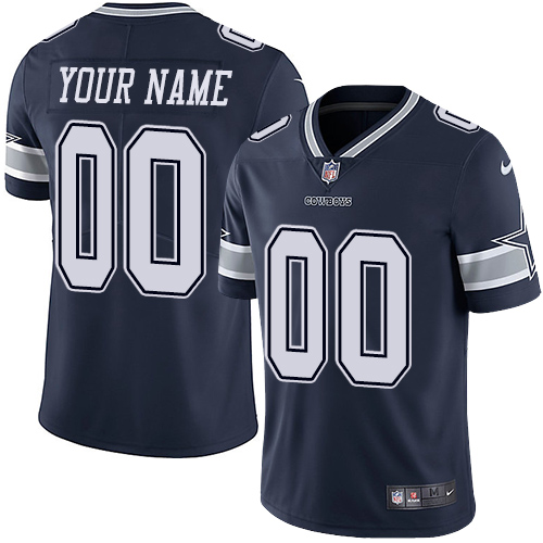 Youth Dallas Cowboys Active Player Custom Navy Vapor Untouchable Stitched Jersey