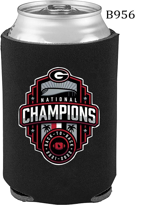 Georgia Bulldogs Black 2022 National Champions Can Coolers B956 Georgia Bulldogs Black 2022 National Champions Can Coolers B956