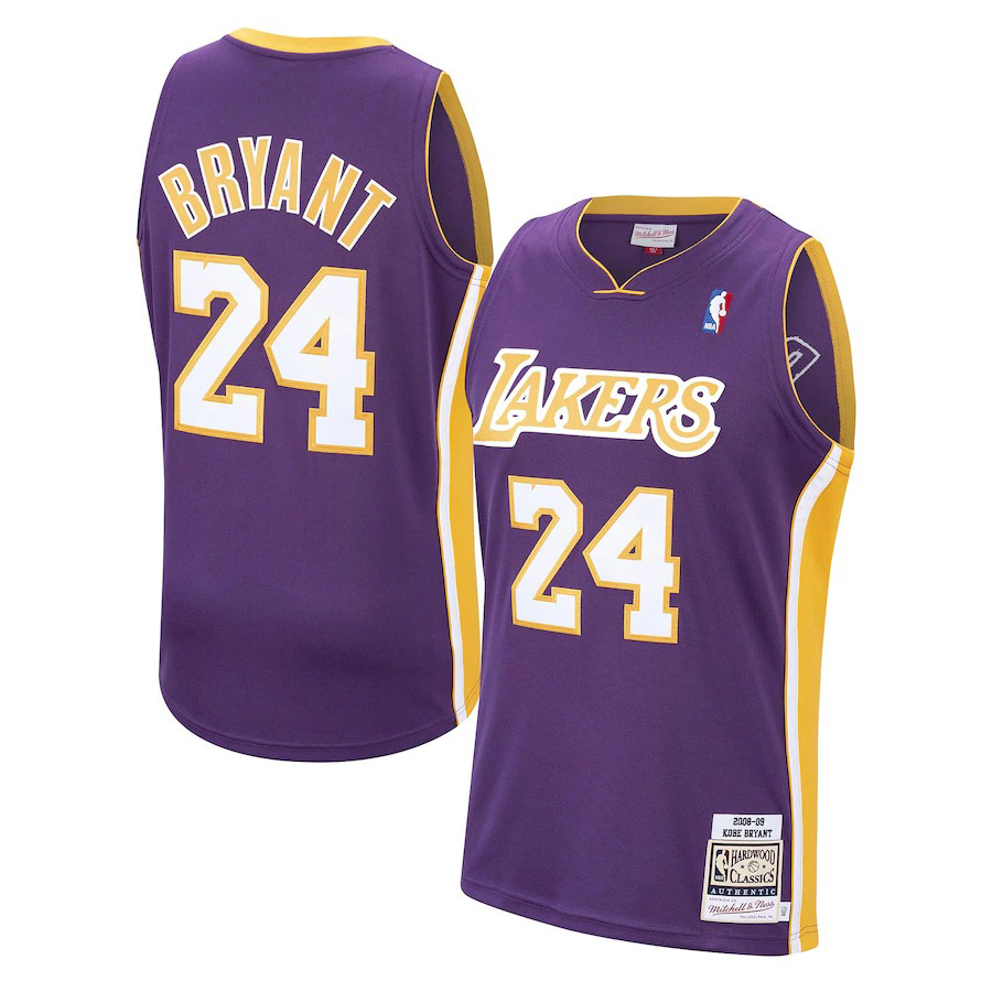 Men's Los Angeles Lakers #24 Kobe Bryant Purple 2008-09 Throwback ...