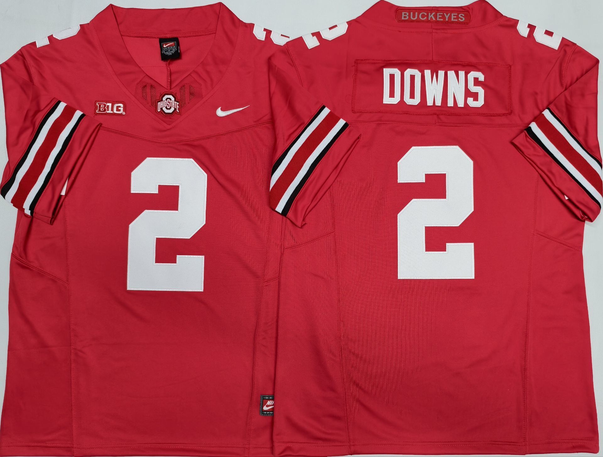 Men's Ohio State Buckeyes #2 Caleb Downs Red 2025 F.U.S.E. Limited Stitched Jersey Men's Ohio State Buckeyes #2 Caleb Downs Red 2025 F.U.S.E. Limited Stitched Jersey