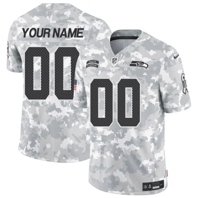 Youth Seattle Seahawks Active Player Custom 2024 F.U.S.E Arctic Camo Salute to Service Limited Stitched Football Jersey Youth Seattle Seahawks Active Player Custom 2024 F.U.S.E Arctic Camo Salute to Service Limited Stitched Football Jersey