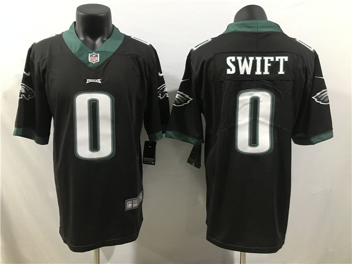 Youth Philadelphia Eagles #0 D'Andre Swift Black 2023 Draft Stitched Football Jersey Youth Philadelphia Eagles #0 D'Andre Swift Black 2023 Draft Stitched Football Jersey
