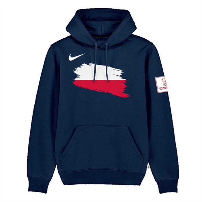 Men's Poland FIFA World Cup Soccer Hoodie Navy