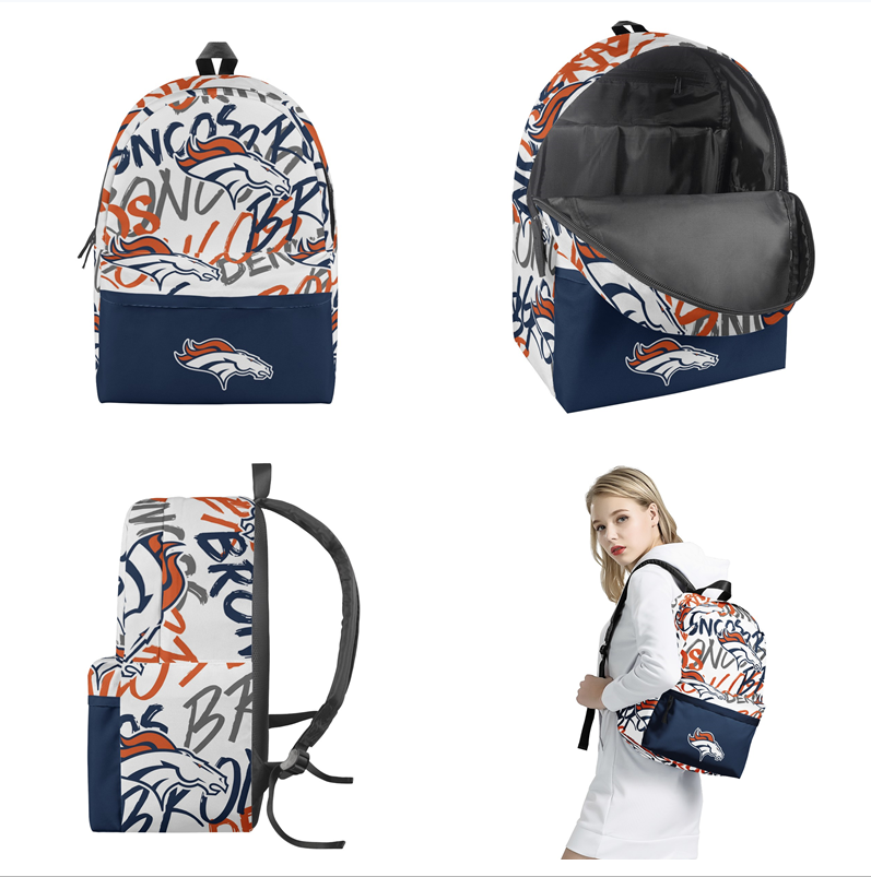 Denver Broncos All Over Print Polyester Backpack 001