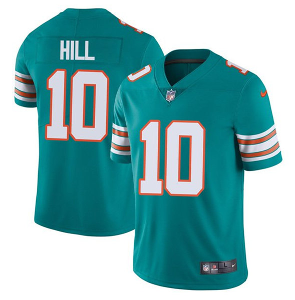 Youth Miami Dolphins #10 Tyreek Hill Aqua Color Rush Limited Stitched Jersey Youth Miami Dolphins #10 Tyreek Hill Aqua Color Rush Limited Stitched Jersey