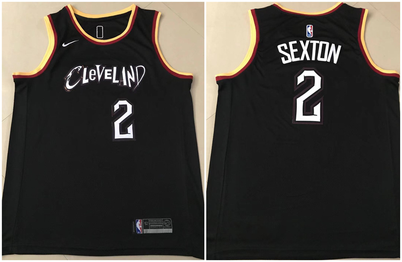 Men's Cleveland Cavaliers #2 Collin Sexton Black City Edition Stitched Jersey