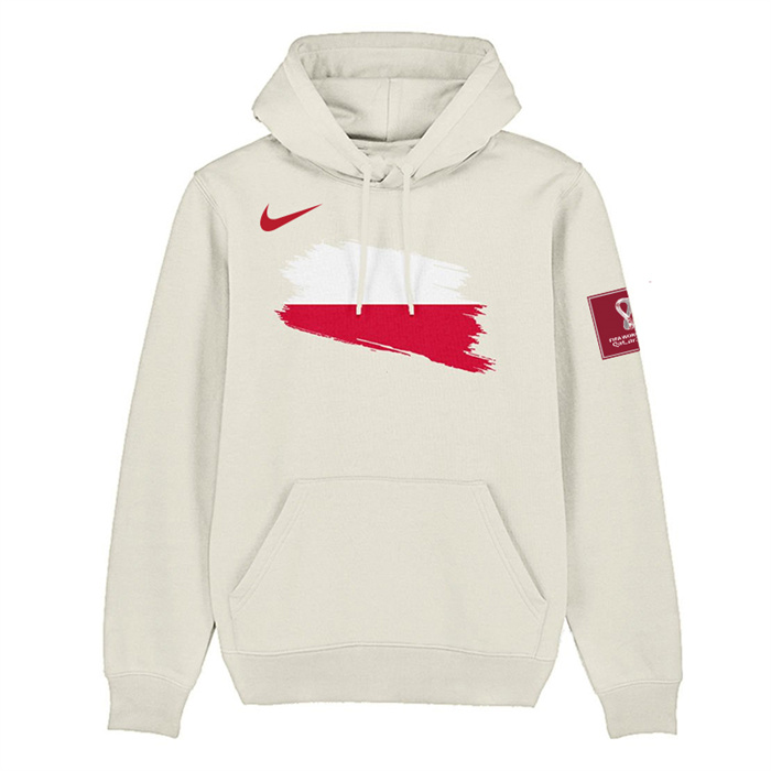 Men's Poland FIFA World Cup Soccer Hoodie White