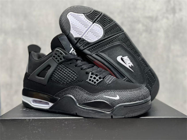 Women's Running weapon Jordan 4 Black Shoes 029 Women's Running weapon Jordan 4 Black Shoes 029