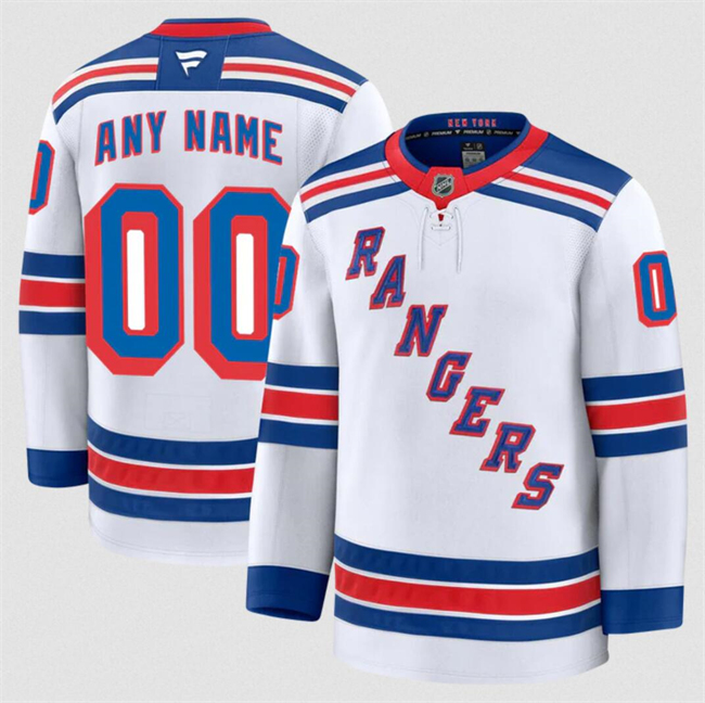 Men's New York Rangers ACTIVE PLAYER Custom White 2024-25 Away Stitched Hockey Jersey Men's New York Rangers ACTIVE PLAYER Custom White 2024-25 Away Stitched Hockey Jersey