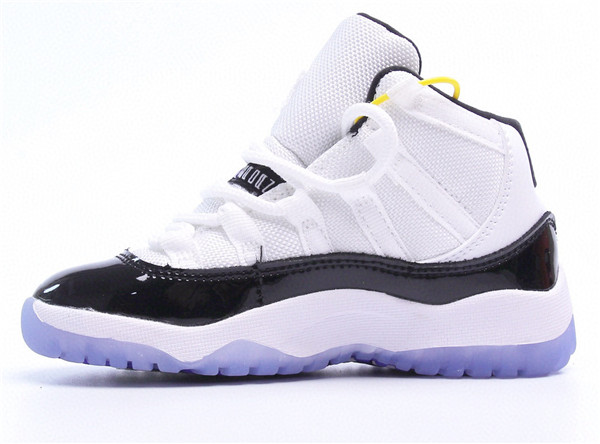 Youth Running Weapon Air Jordan 11 White/Black Shoes 007