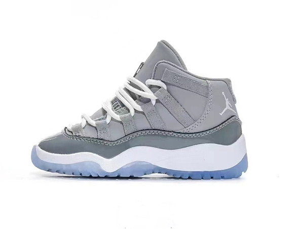Youth Running Weapon Air Jordan 11 Grey Shoes 015