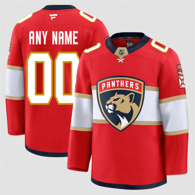 Men's Florida Panthers Active Player Custom Red 2024-25 Home Stitched Hockey Jersey Men's Florida Panthers Active Player Custom Red 2024-25 Home Stitched Hockey Jersey