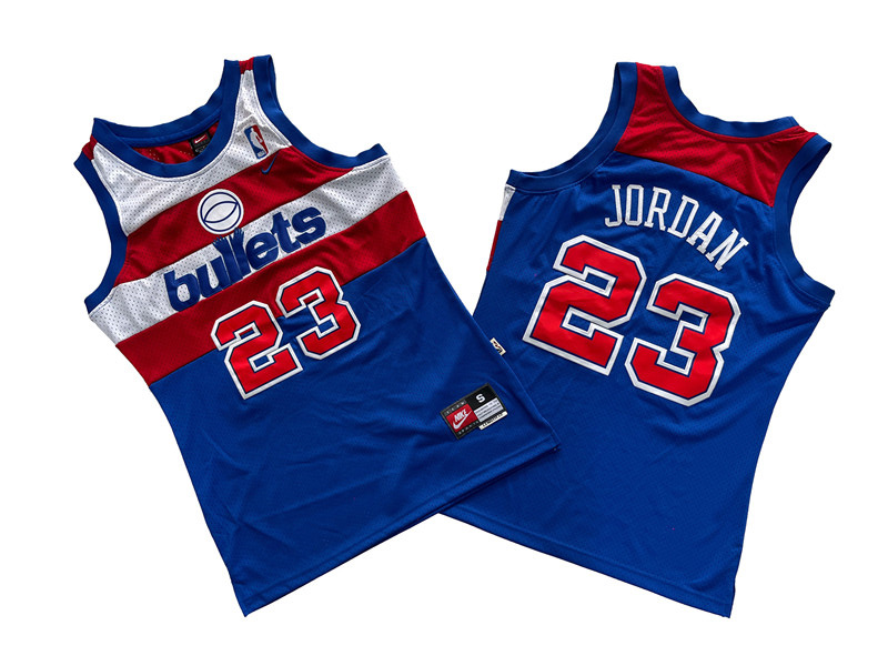 Men's Washington Wizards #23 Michael Jordan Blue/Red Throwback Stitched Jersey Men's Washington Wizards #23 Michael Jordan Blue/Red Throwback Stitched Jersey