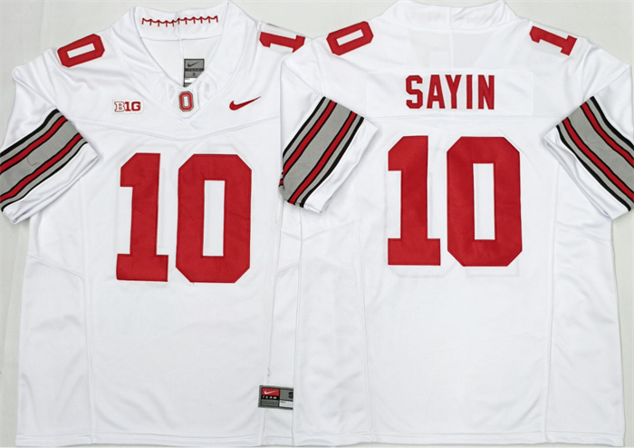 Men's Ohio State Buckeyes #10 Julian Sayin White 2026 F.U.S.E. Limited Stitched Jersey
