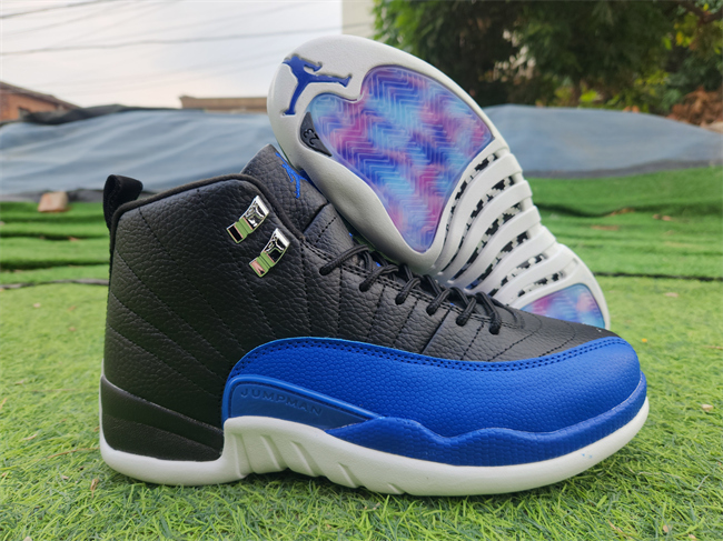 Women's Running weapon Air Jordan 12 Black/Royal Shoes 010 Women's Running weapon Air Jordan 12 Black/Royal Shoes 010