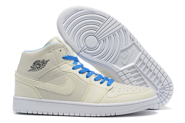Women's Running Weapon Air Jordan 1 Cream Shoes 0167